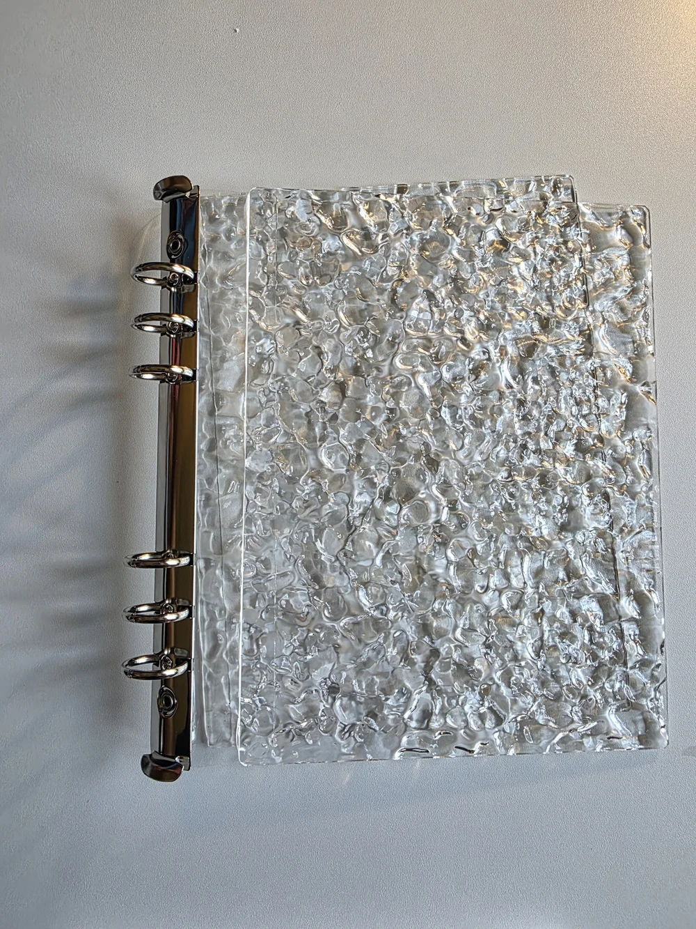 A5 Clear Textured Acrylic 6-Ring Binder - Translucent